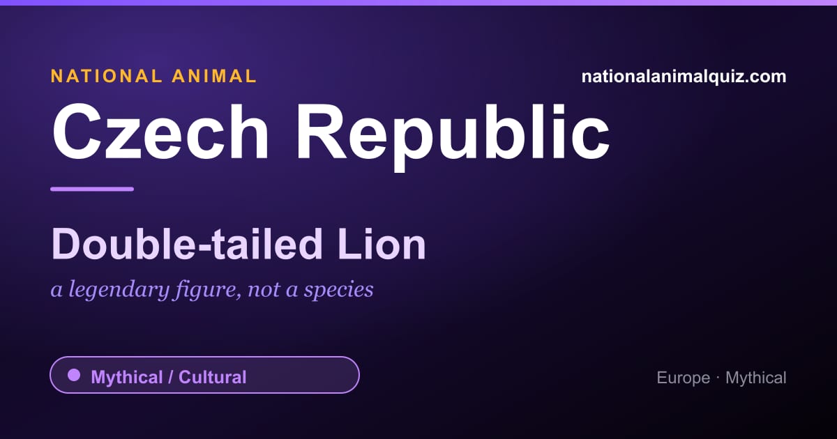 Czech Republic national animal — the Double-tailed Lion (a legendary figure, not a species)