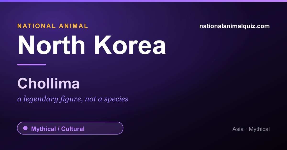 North Korea national animal — the Chollima (a legendary figure, not a species)
