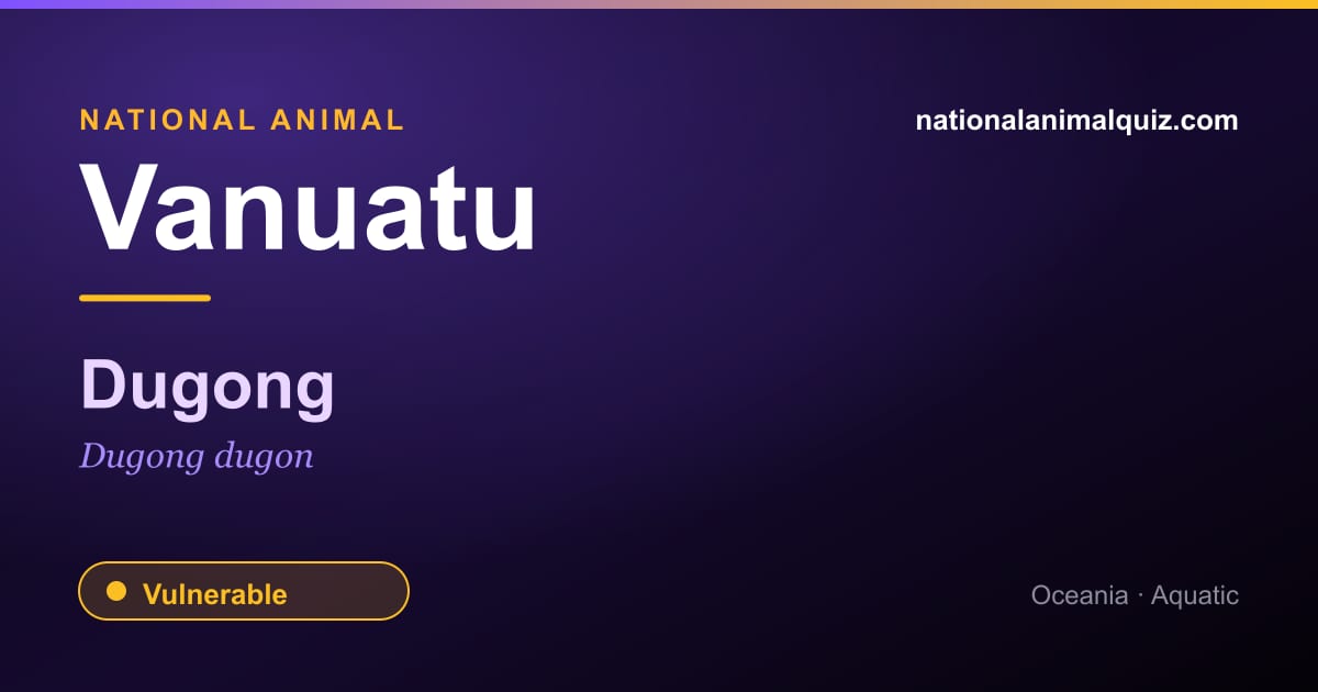 Vanuatu national animal — the Dugong (Dugong dugon)